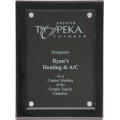 Black Piano Finish Floating GLASS Plaque